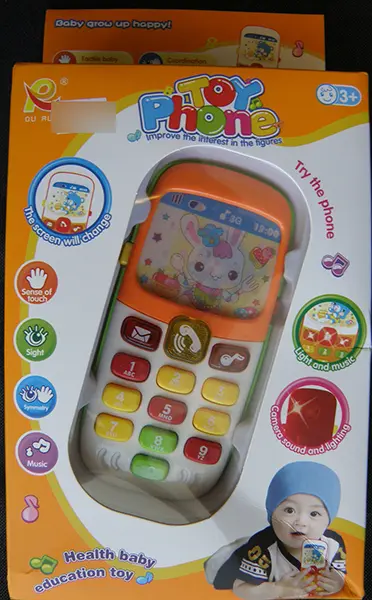 Foto do aviso oficial: OU RUI Toy Phone/ Elemes bébi játék Telefone do brinquedo — risco: Lesões auditivas