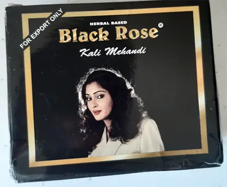 Photo de l’avis officiel: Black Rose ® Black Rose Kali Mehandi Colorant pour cheveux — risque: Risque chimique