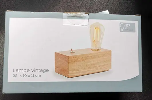Photo de l’avis officiel: K.KOON Lampe Vintage Kokoon Lampe de table — risque: Incendie