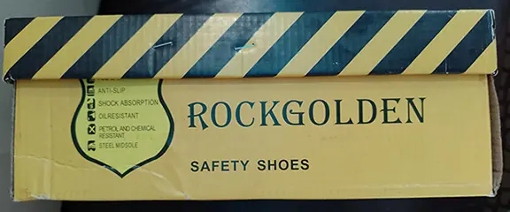 Foto uit de officiële melding: ROCKGOLDEN Safety footwear ROCKGOLDEN Veiligheidsschoenen — risico: Verwonding