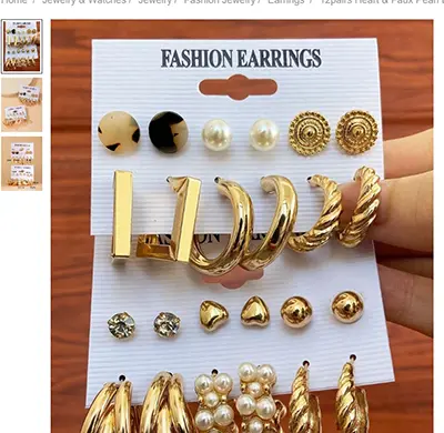 Foto dell’avviso ufficiale: Fashion Earrings Orecchini — rischio: Rischio chimico (A12/00189/23)