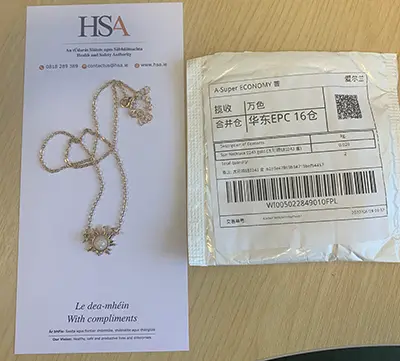 Photo de l’avis officiel: Sun Necklace Collier — risque: Risque chimique