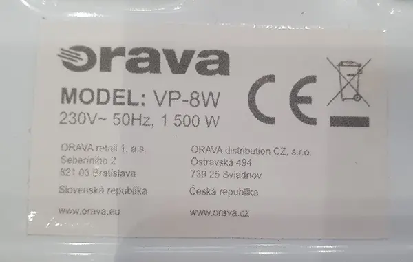 Foto do aviso oficial: ORAVA Electric cooker VP-8W Placa quente — risco: Choque elétrico