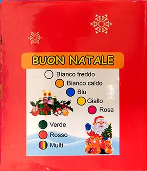 Foto do aviso oficial: BUON NATALE 200L LED Corrente de iluminação — risco: Queimaduras & Choque elétrico