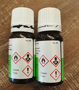 Foto aus der offiziellen Meldung: Emendo Saunatuoksu aito eteerinen öljy Ätherisches Öl — Risiko: Chemikalie & Gesundheitsrisiken/Sonstige