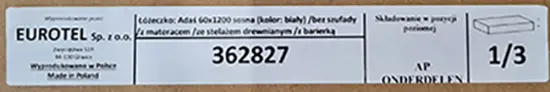 Photo from the official notice: Childrens Cot children's cot — injuries & suffocation risk
