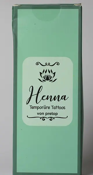 Foto dell’avviso ufficiale: Henna temporäre tattoos von pretop Tatuaggio di Henna temporaneo — rischio: Rischio chimico