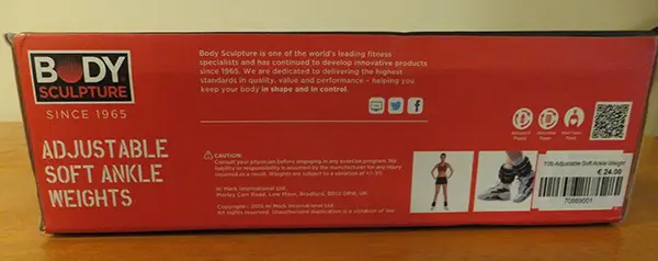 Foto dell’avviso ufficiale: Body Sculpture Body Sculpture adjustable soft wrist/ankle weights Peso della caviglia — rischio: Rischio chimico