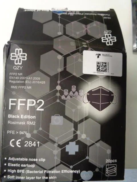 Photo from the official notice: ROSIMASK Rosimask RM 2 FFP2 Atemschutzmaske particle filter mask — health risk
