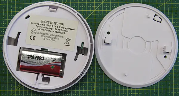 Photo from the official notice: Detector smoke detector — suffocation & burns risk
