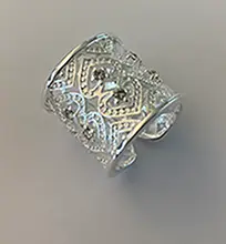 Photo de l’avis officiel: Silverring med spets Bague — risque: Risque chimique