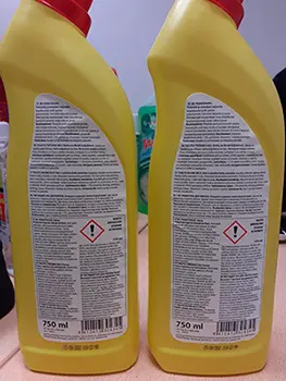 Photo from the official notice: Nord Clean WC Toilet cleaning gel — chemical risk