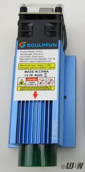 Foto aus der offiziellen Meldung: Sculpfun Lasergraviermaschine — Risiko: Sehschaden