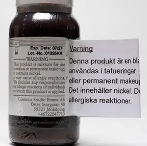 Foto dell’avviso ufficiale: Doré Doré 225 Burnt Sienna Inchiostro del tatuaggio — rischio: Rischio chimico