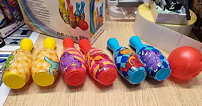 Foto do aviso oficial: Sambro Bowling set Brinquedo de plástico — risco: Cortes