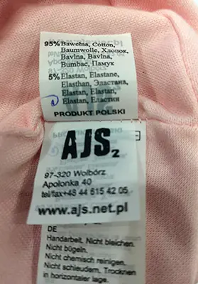 Photo from the official notice: AJS hat — strangulation risk