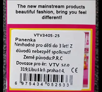 Foto uit de officiële melding: HAPPY PARTNER! Beauty sparkle Plastic pop — risico: Chemische risico's