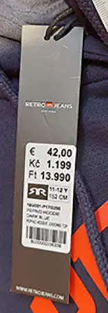 Photo de l’avis officiel: Retro Jeans PEPINO HOODIE Sweat-shirt à capuche pour enfants — risque: Blessures & Etranglement