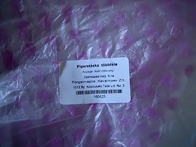 Photo de l’avis officiel: Piperetáska Sac cosmétique — risque: Risque chimique
