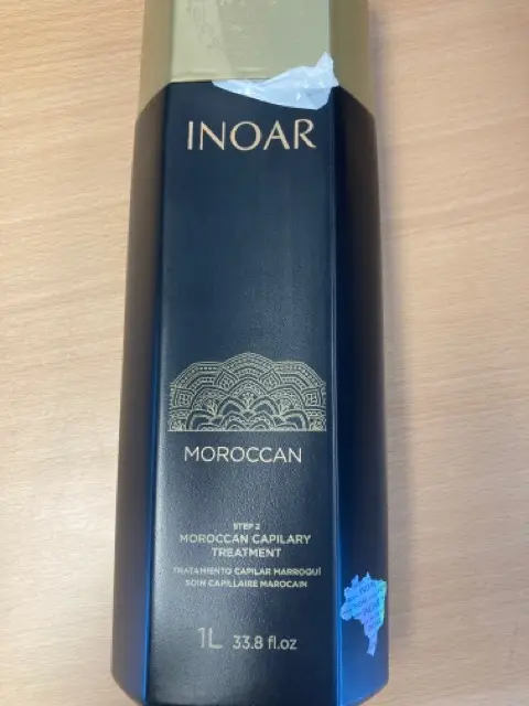 Photo de l’avis officiel: INOAR Step 2 Moroccan Capilary Treatment Lissage des cheveux — risque: Risque chimique