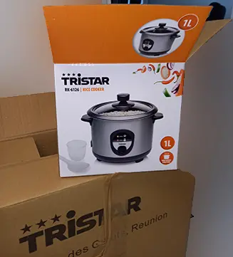 Photo de l’avis officiel: Tristar Rice cooker Cuiseur à riz — risque: Brûlures & Choc électrique