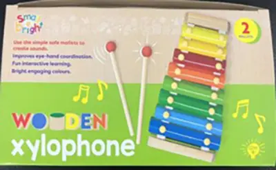 Photo de l’avis officiel: Small &amp; Bright Wooden Xylophone Xylophone en bois — risque: Étouffement