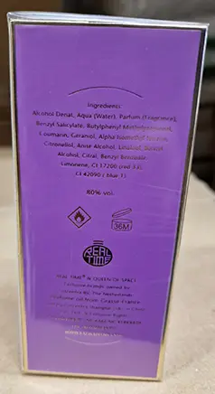 Photo de l’avis officiel: REAL TIME QUEEN OF SPACE Parfum — risque: Risque chimique