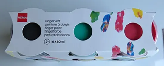 Foto dell’avviso ufficiale: Hema Peinture à doigts Vernice per le dita — rischio: Rischio chimico