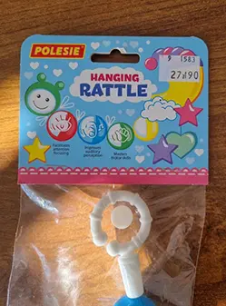 Foto aus der offiziellen Meldung: Polesie Kunststoff Rassel — Risiko: Ersticken