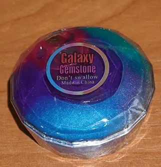 Photo de l’avis officiel: Galaxy Gemstone Jouet slime — risque: Risque chimique