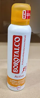 Photo de l’avis officiel: BOROTALCO Profumo di Mandarino e Neroli Déodorant pulvérisé — risque: Risque chimique