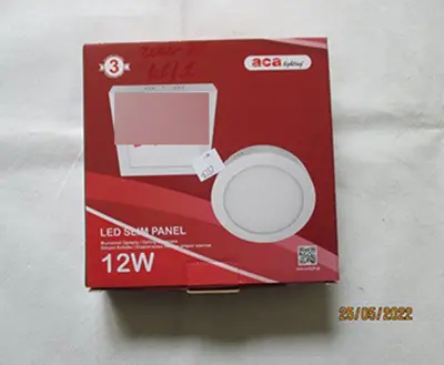 Foto do aviso oficial: aca lighting Luz LED — risco: Choque elétrico