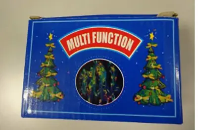 Photo from the official notice: Multi-Function-100L, Led Light, EK-04, 8 programs mini controller lighting chain — electric shock & fire risk