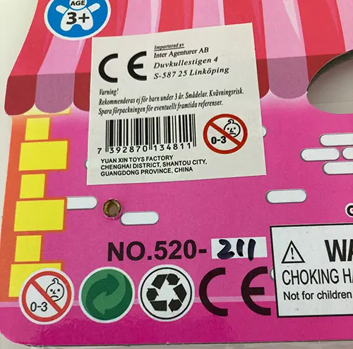 Foto dell’avviso ufficiale: Babydocka 27 cm med tillbehör Bambola di plastica — rischio: Rischio chimico & Ambiente
