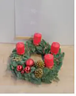 Foto do aviso oficial: Grinalda com velas — risco: Incêndio