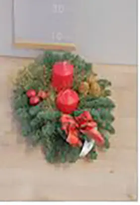 Foto do aviso oficial: Grinalda com velas — risco: Incêndio