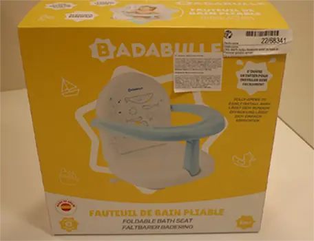 Foto aus der offiziellen Meldung: Badabulle Foldable Bath Seat Kinder-Badesitz — Risiko: Ersticken & Verletzungen