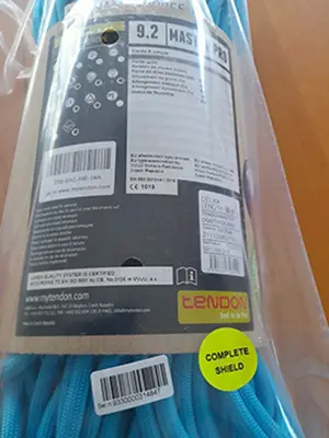 Photo de l’avis officiel: Tendon Corde master pro Corde d’escalade — risque: Blessures