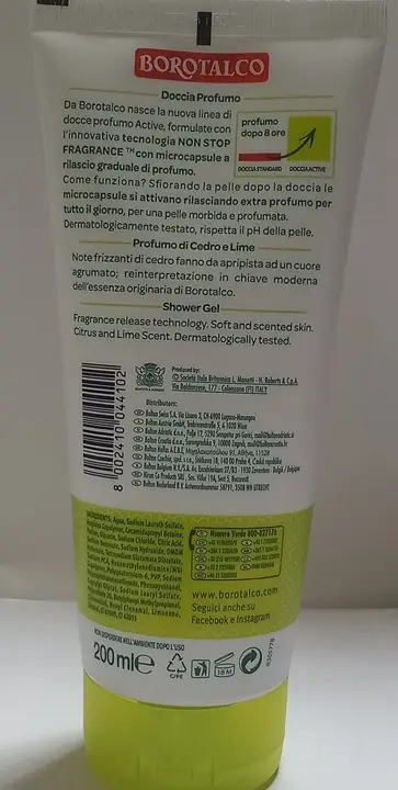 Photo de l’avis officiel: BOROTALCO Active Gel douche — risque: Risque chimique (A12/00658/23)