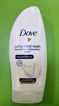Photo de l’avis officiel: Dove Caring Hand wash Savon liquide pour les mains — risque: Risque chimique