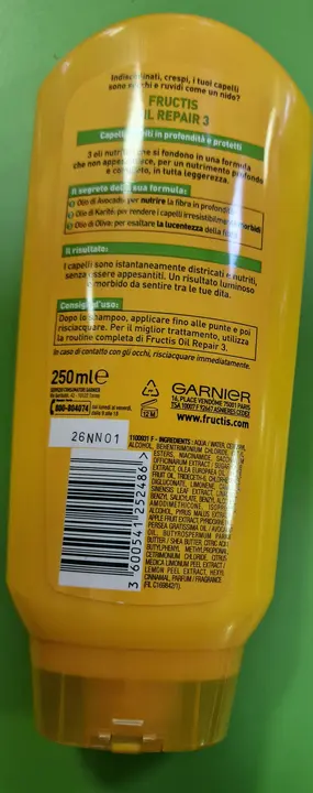 Foto dell’avviso ufficiale: Garnier Fructis balsamo crema fortificante — rischio: Rischio chimico