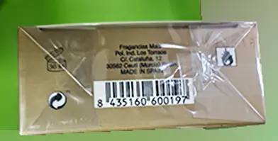 Photo from the official notice: Fragancias Mais, S.L. The once de naturmais pour elle eau de toilette — chemical risk