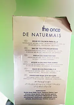 Photo from the official notice: Fragancias Mais, S.L. The once de naturmais pour elle eau de toilette — chemical risk