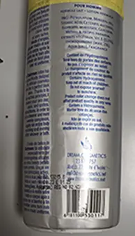 Photo de l’avis officiel: Dream Cosmetics Clairmen Crème éclaircissante pour la peau — risque: Risque chimique