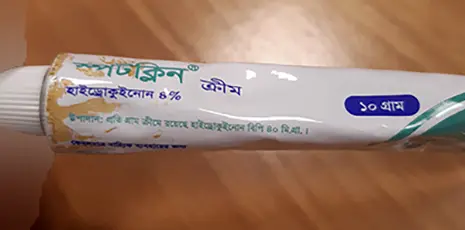 Photo de l’avis officiel: Incepta Spotclen ® Cream Crème de ligthage pour la peau — risque: Risque chimique