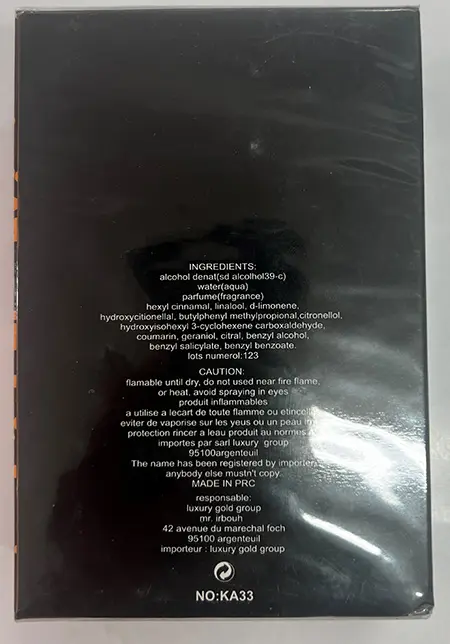 Foto dell’avviso ufficiale: Laxuria Profumo — rischio: Rischio chimico