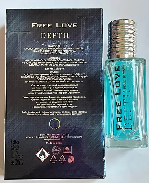 Foto dell’avviso ufficiale: Free Love Depth Profumo — rischio: Rischio chimico