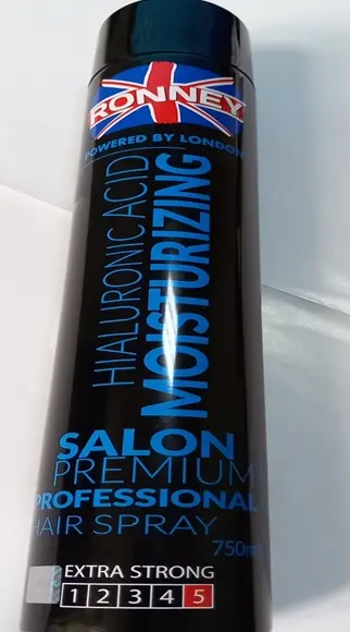 Photo from the official notice: Ronney Salon Premium Professional Hair Spray - Extra Strong / Hialuronic Acid hair fixing spray — chemical risk