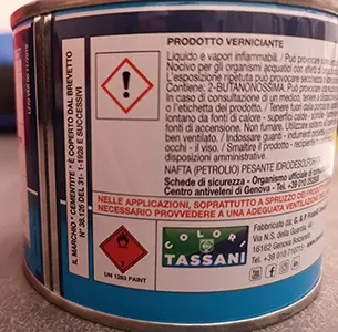 Foto dell’avviso ufficiale: Tassani Cementite Vernice — rischio: Rischio chimico