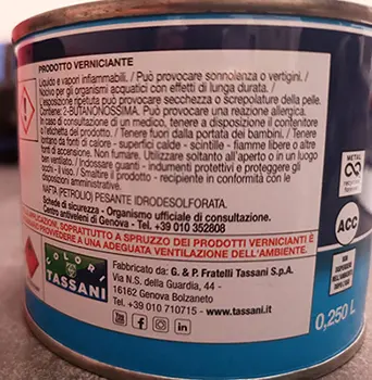 Foto dell’avviso ufficiale: Tassani Cementite Vernice — rischio: Rischio chimico